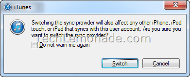 iTunes-sync-provider-switch